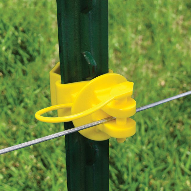 T-Post Pinlock Insulator Yellow 25/pk