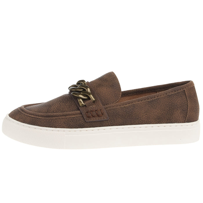 Corkys Footwear Women's Chain Reaction Pebbled Brown Shoe