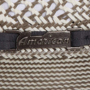 American Hats AHC 5100 Fancy Vent Two Tone Grey/Ivory 4 1/4in. Brim Round Oval Open Crown Cowboy Hat