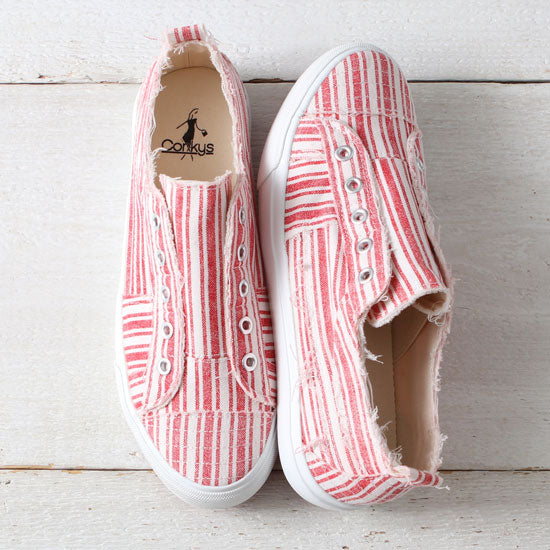 Corkys Footwear Red Stripe Babalu Shoes