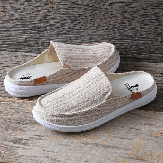 Corkys Footwear Tan Stripe Pontoon Slip- On Shoes