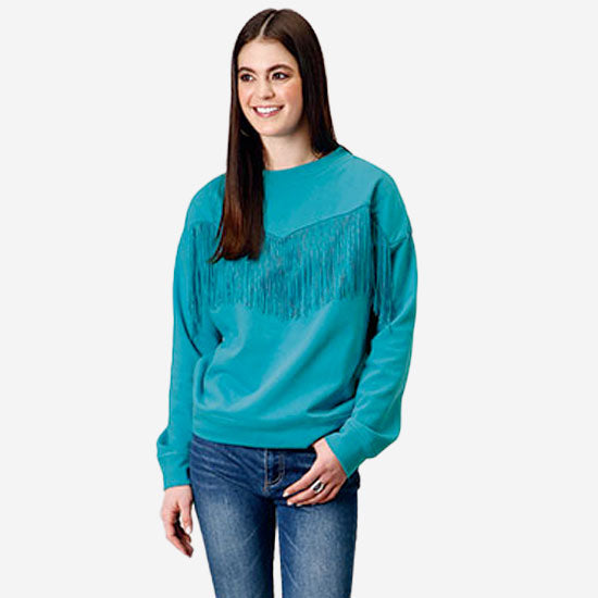 ROPER Fringe Fleece Pullover