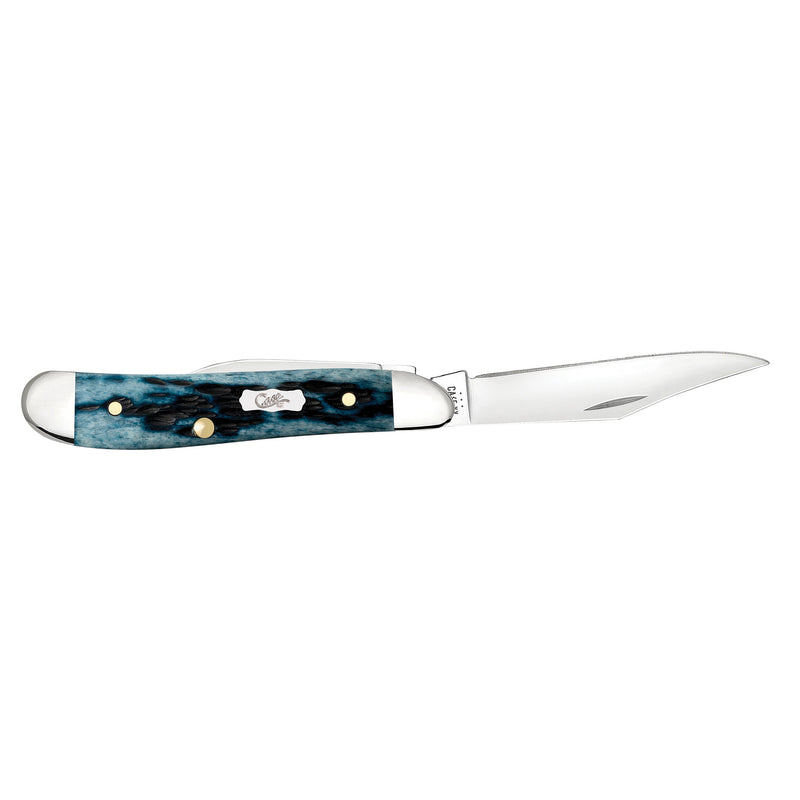 Case Pocket Worn Mediterranean Blue Bone Peach Seed Jig Peanut (6220 SS)