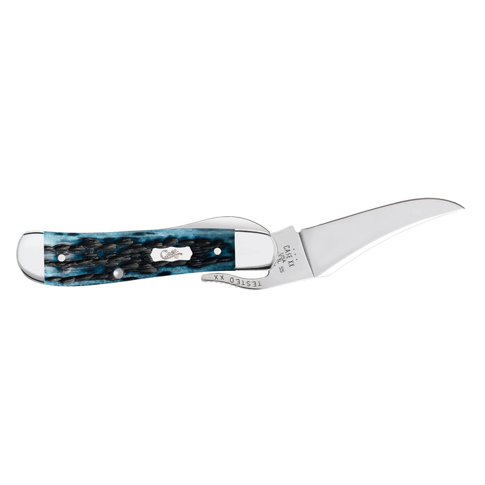 Case Pocket Worn Mediterranean Blue Bone Peach Seed Jig RussLock (61963L SS)