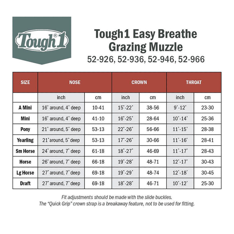 Tough 1 Easy Breath Grazing Muzzle