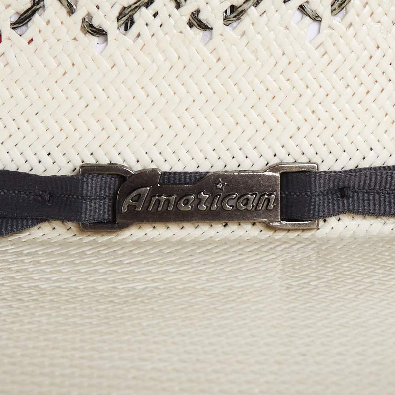 American Hats AHC 5200 2 Cord Steel 4 1/4in. Brim Open Crown Straw Cowboy Hat