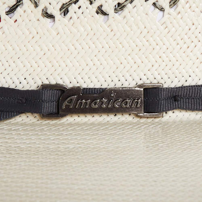 American Hats AHC 5200 2 Cord Steel 4 1/4in. Brim Open Crown Straw Cowboy Hat