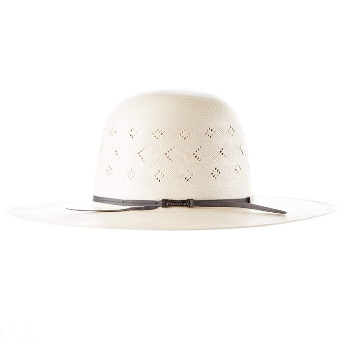 American Hats AHC 5200 2 Cord Steel 4 1/4in. Brim Open Crown Straw Cowboy Hat