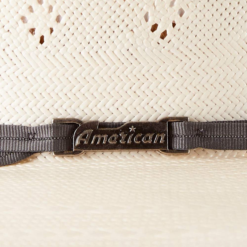 American Hats AHC 5200 2 Cord Steel 4 1/4in. Brim Open Crown Straw Cowboy Hat