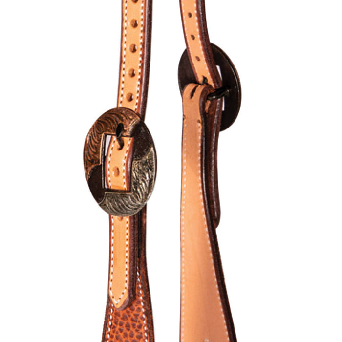 Professionals Choice Tan Bison Swell Cheek Single Ear Headstall