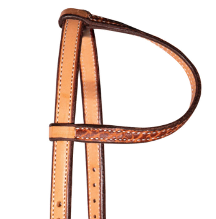 Professionals Choice Tan Bison Swell Cheek Single Ear Headstall