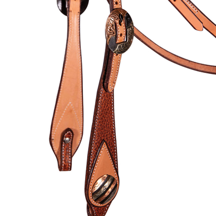 Professionals Choice Tan Bison Swell Cheek Browband Headstall