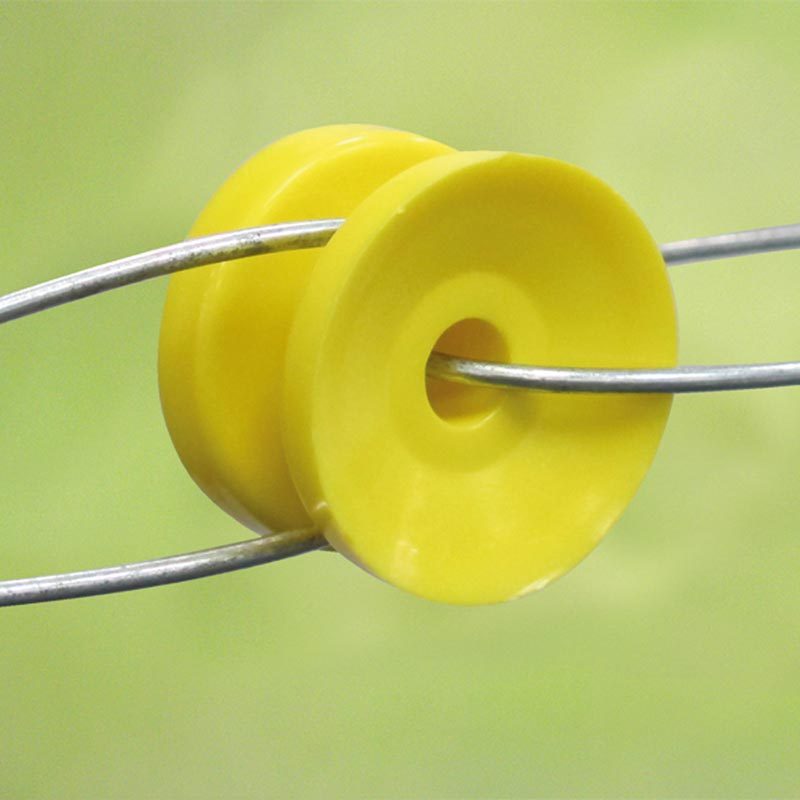 Corner Bobbin Insulator Yellow 10/pk