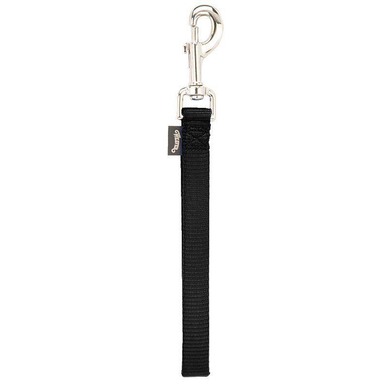 Leather Lead Goat 8in Loop Black
