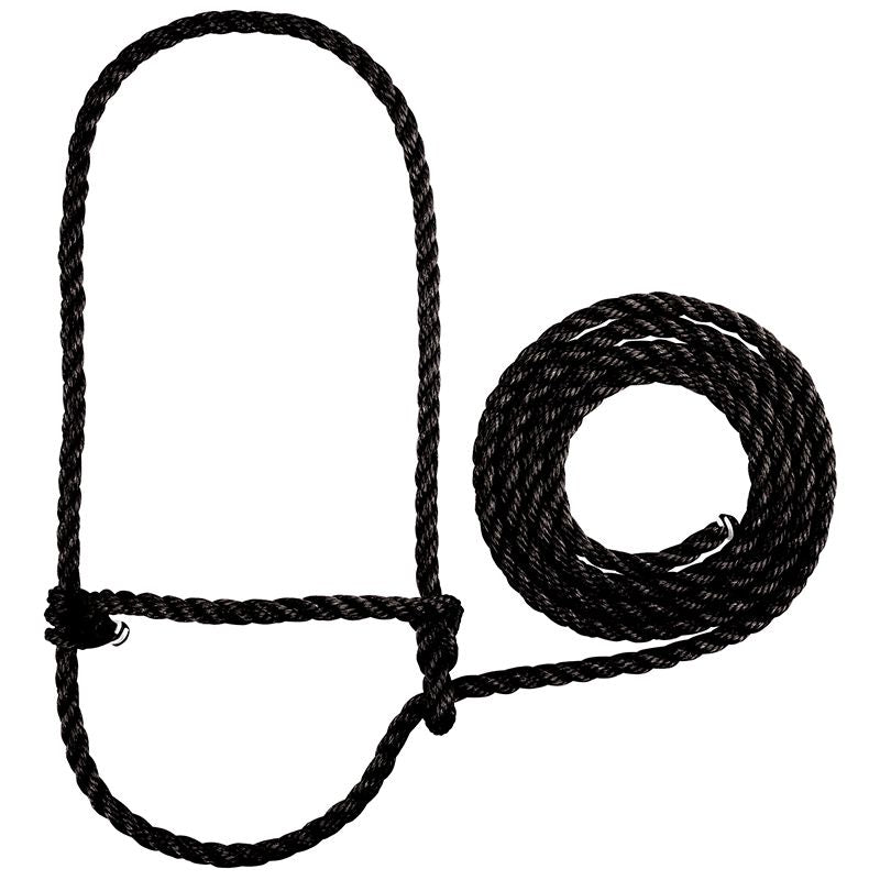 Leather Poly Rope Halter Cow