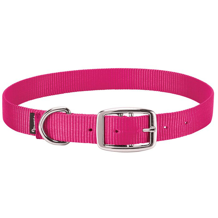 Leather Goat Collar 5/8in x 14-16in Small Pink