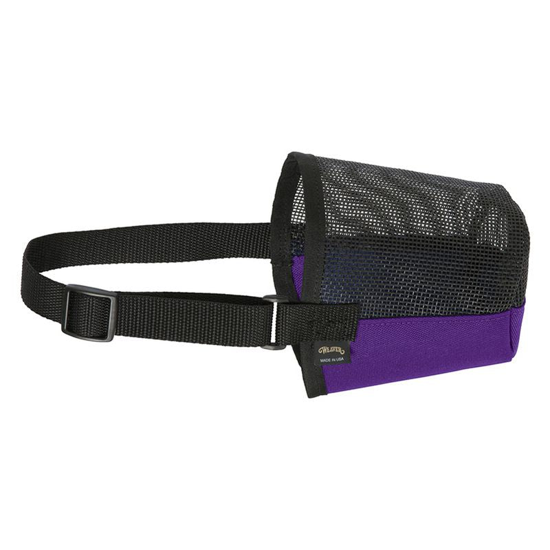 Leather Deluxe Adjustable Goat/Sheep Muzzle Purple