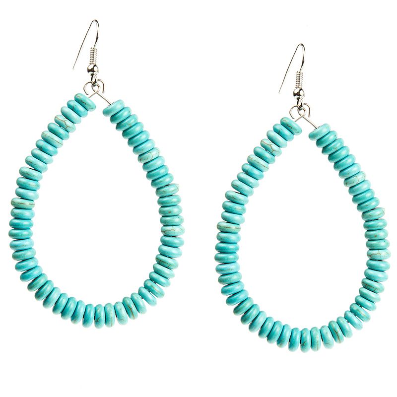 Women's J Turquoise Teardrop Earring