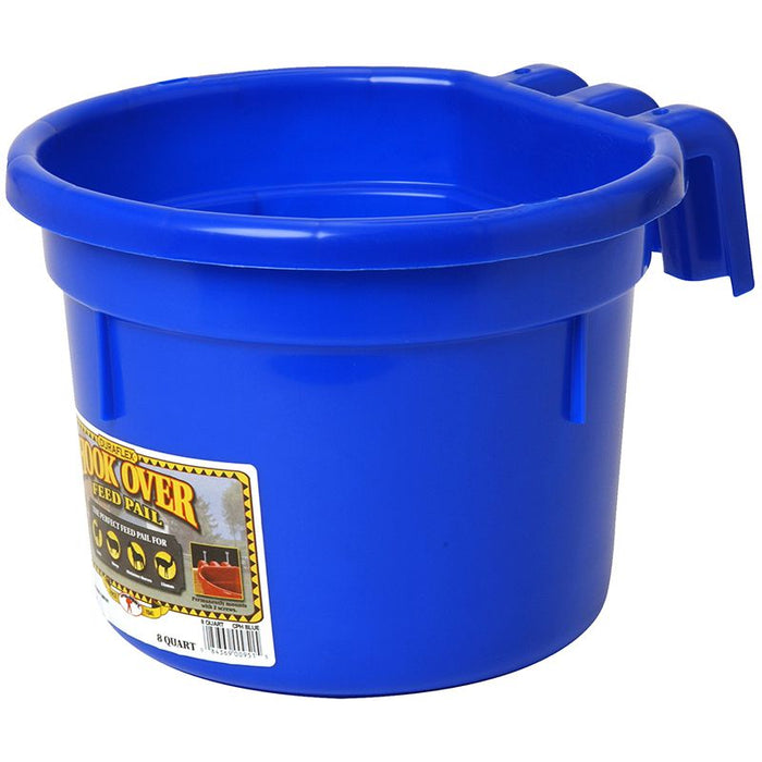 Blue 8 Quart Hook Over Feed Pail