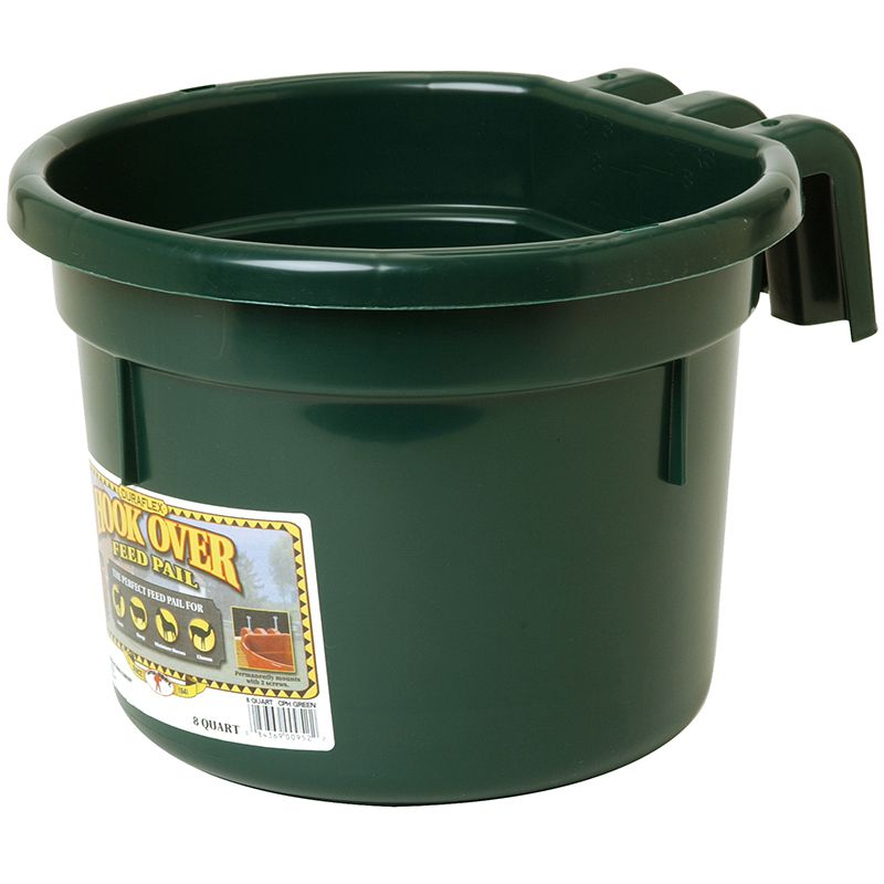 Green 8 Quart Hook Over Feed Pail