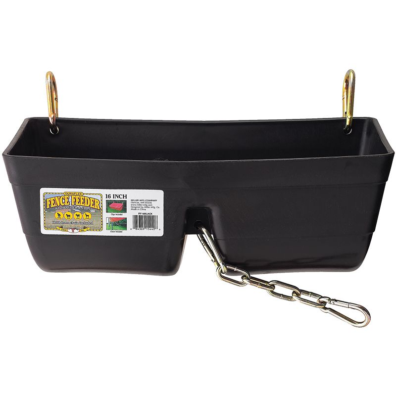 Black 16 in. Fence Feeder with Clips