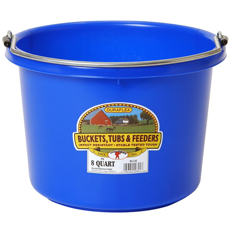8 Quart Blue Plastic Bucket