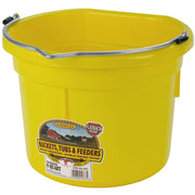8 Quart Yellow Flat Back Plastic Bucket