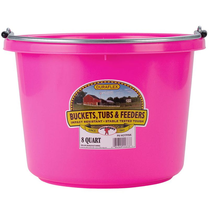 8 Quart Hot Pink Plastic Bucket