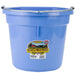 20 Quart Berry Blue Flat Back Plastic Bucket