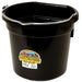 20 Quart Black Flat Back Plastic Bucket