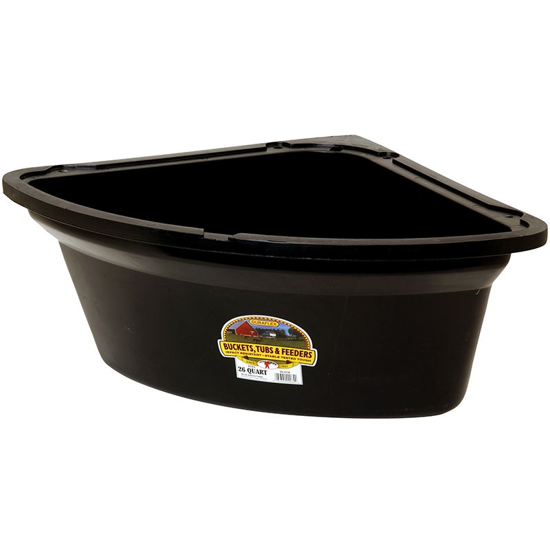 Black 26 Quart Corner Feeder