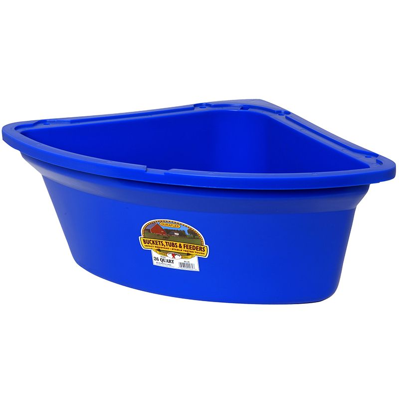 Blue 26 Quart Corner Feeder