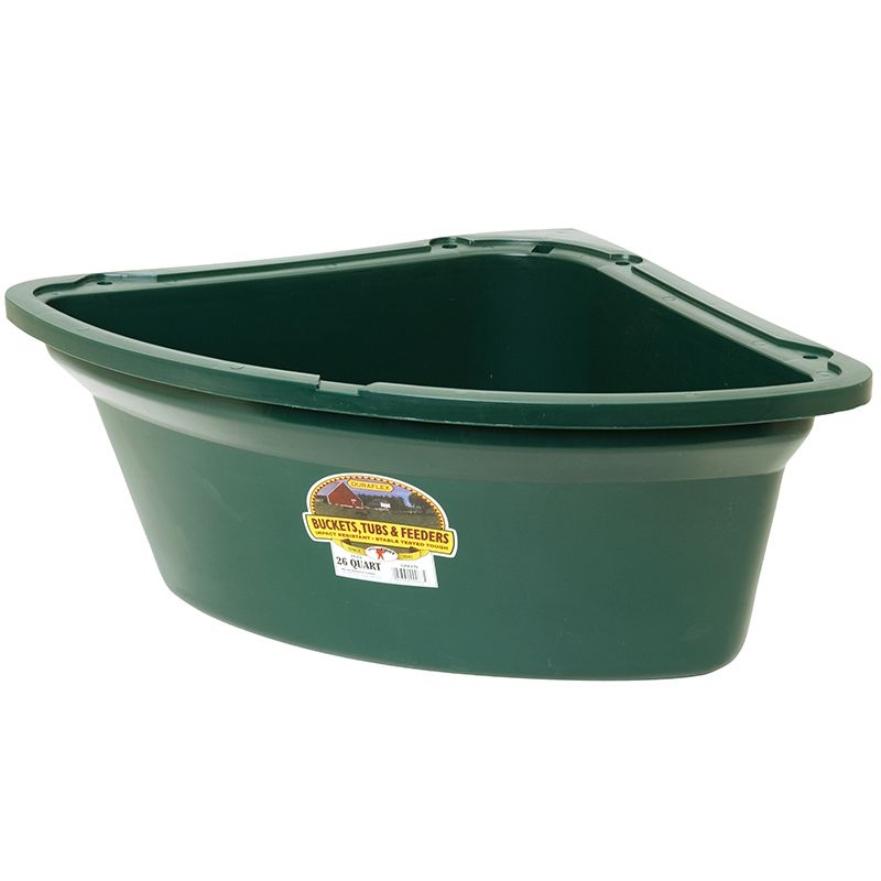 Green 26 Quart Corner Feeder