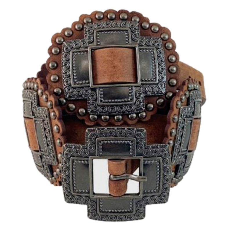 Roper Roper Women's Tan Cross Concho Belt