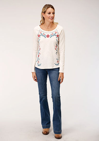 ROPER Bordered In Floral Top