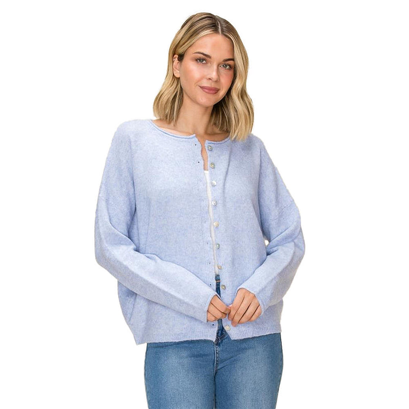 Staccato Women's Light Blue Button Loose Cardigan