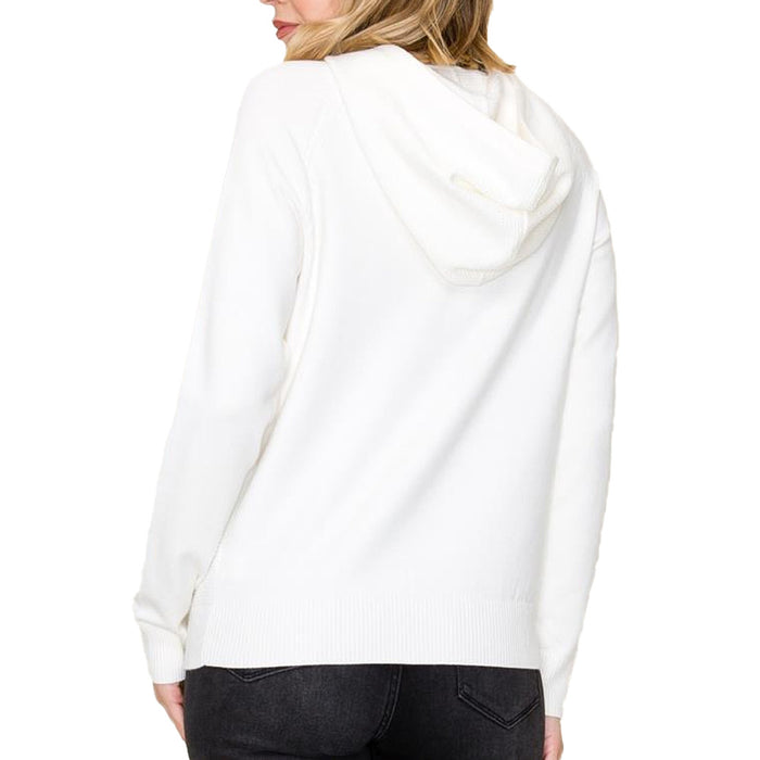 Staccato Women's Ivory Waffle Textured Long Sleeve Top
