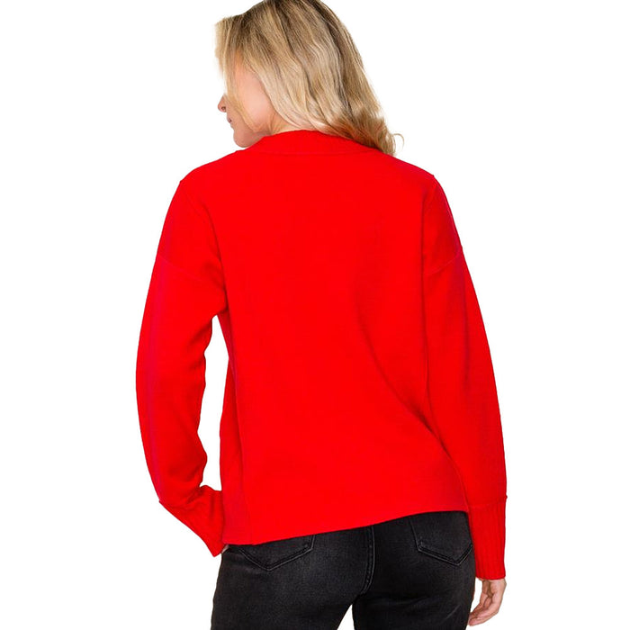 Staccato Women's Red Long Sleeve Pullover Sweater