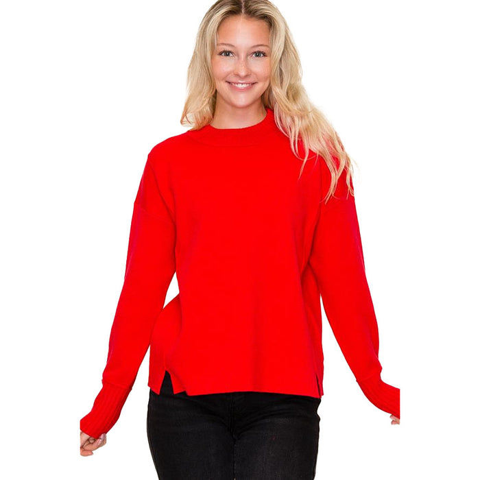 Staccato Women's Red Long Sleeve Pullover Sweater