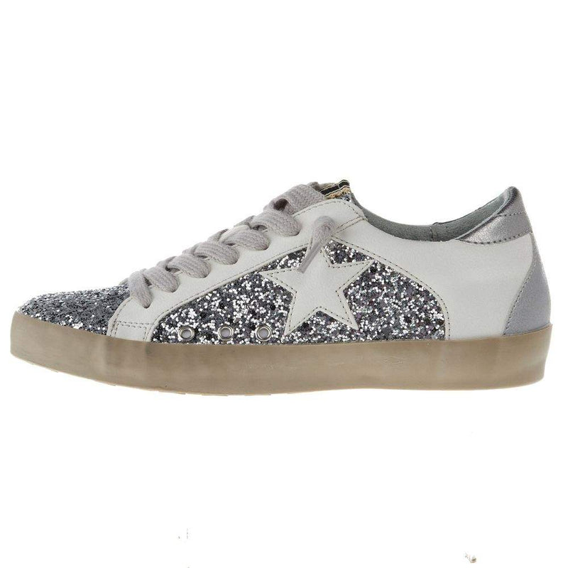 Shu Shop Kid`s Paris Silver Sparkle Casual Shoe