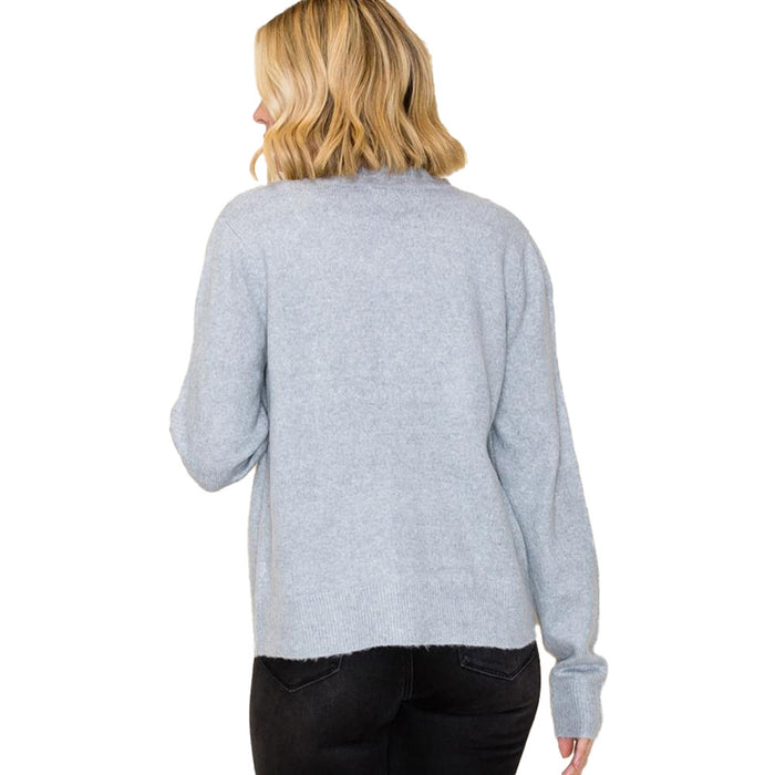 Staccato Women's Grey Ruffle Detail Cardigan