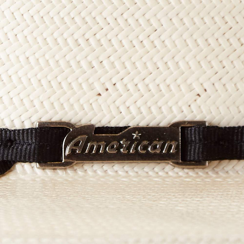 American Hats AHC 5604 2 Cord Black Band 4in. Brim Open Crown Straw Cowboy Hat