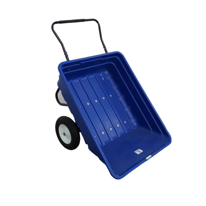 Rugged Ranch Easy Dump Cart Flat Free Blue 11cu ft