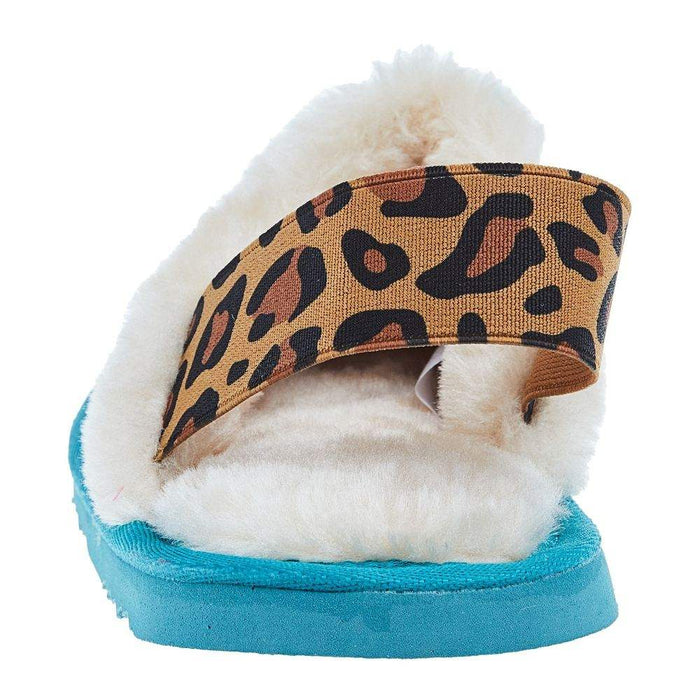 Blazin` Roxx Girls Youth Blazin Sydney Fur Lined Turquoise SlipOn Houseshoes