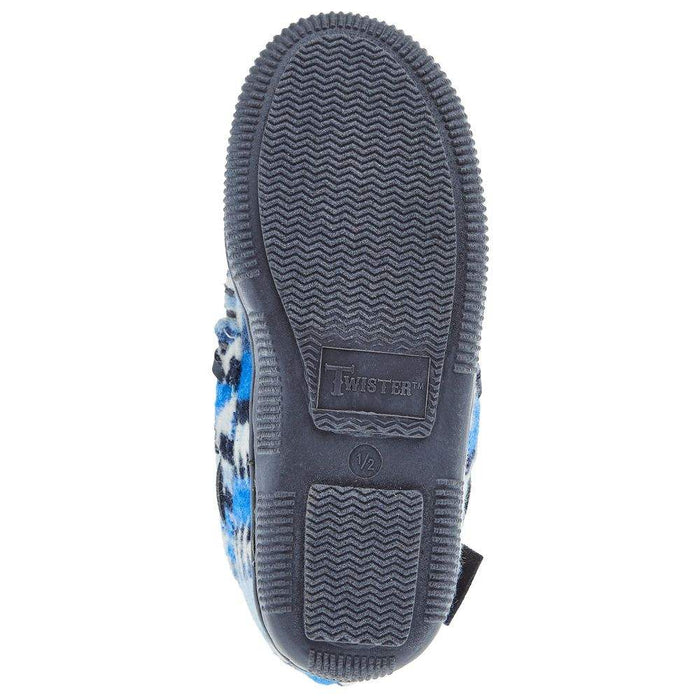 Twister Boys Youth Ron Blue Moc Style Houseshoes