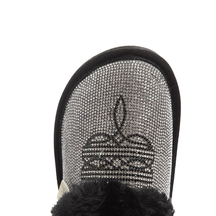 Blazin` Roxx Women`s Alexis Black and Crystal Slipper