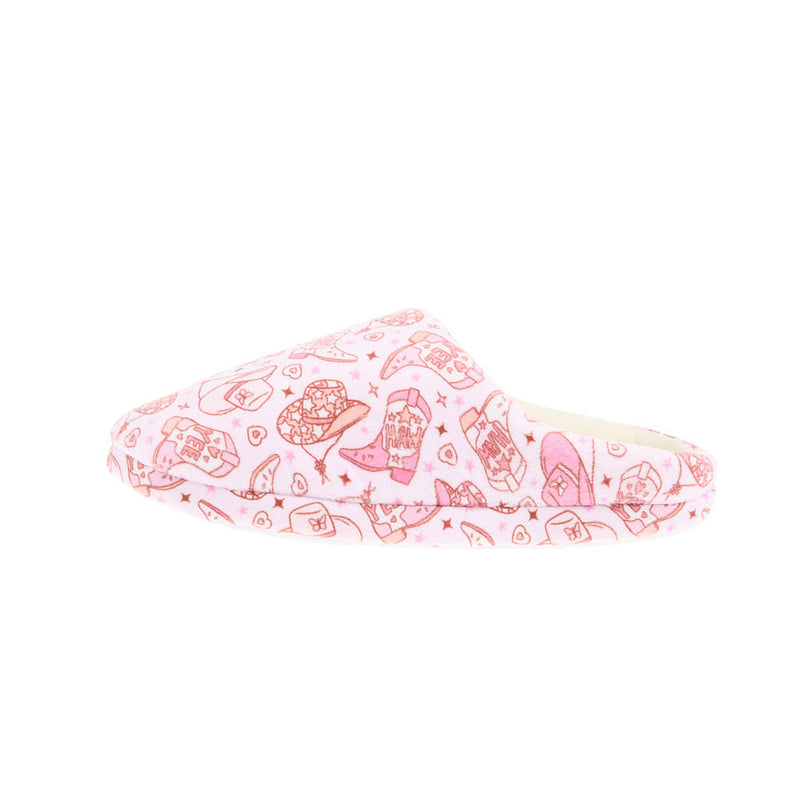 Blazin` Roxx Women`s Maddie Pink YeeHaw Slipper