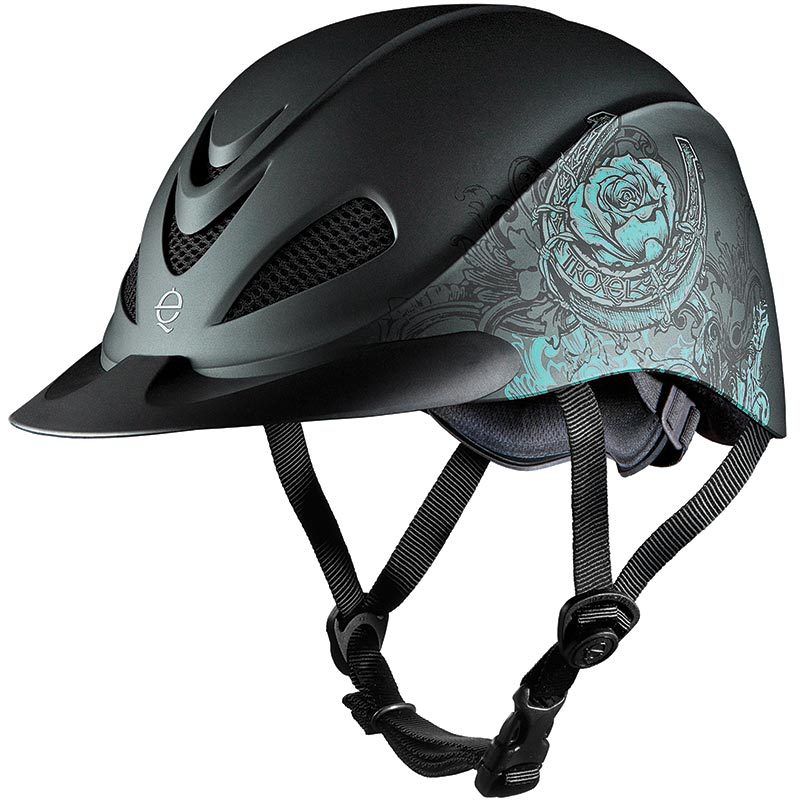 Rebel Turquoise Rose Helmet