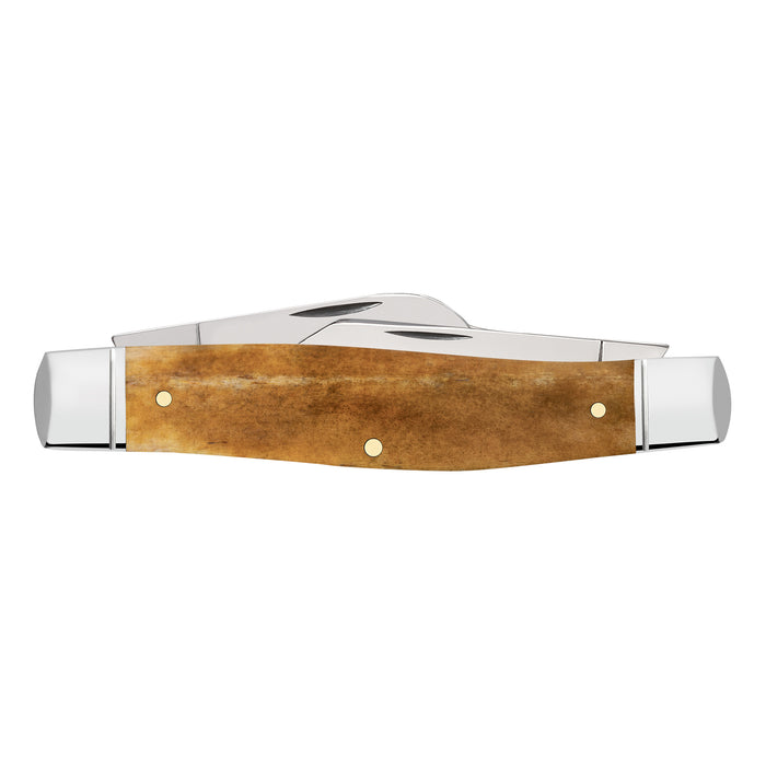 Case Smooth Antique Bone Large Stockman (6375 SS) Fluted Bolsters