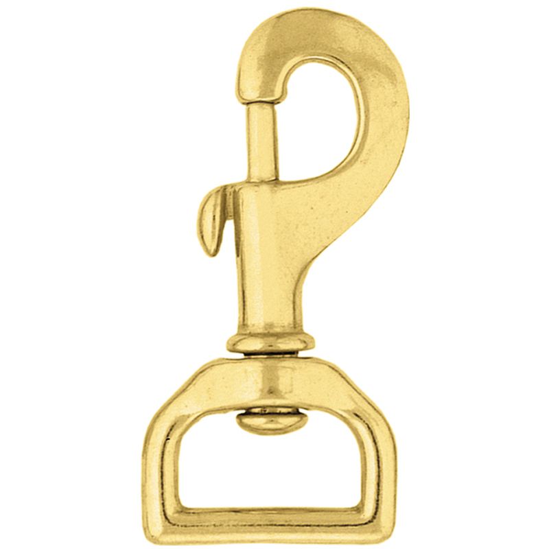 Flat Swivel Snap Solid Brass 1in